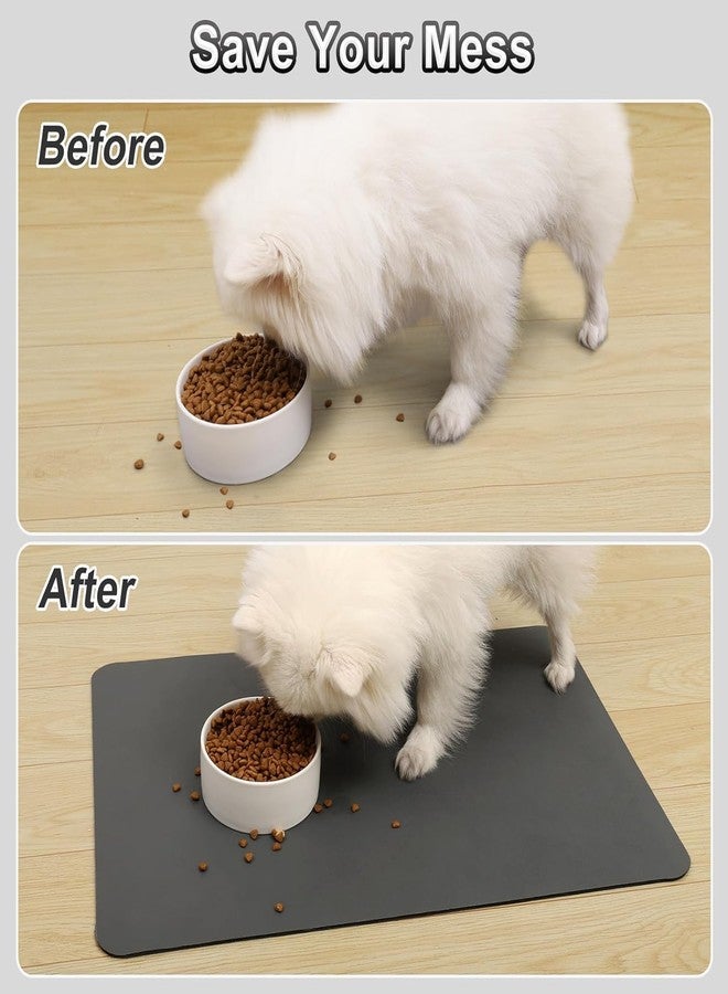 DOCROK Pet Feeding Mat - Absorbent Cat & Dog Food Mat, No Stains, Easy Clean, Quick Dry Dog Accessories - Image 3